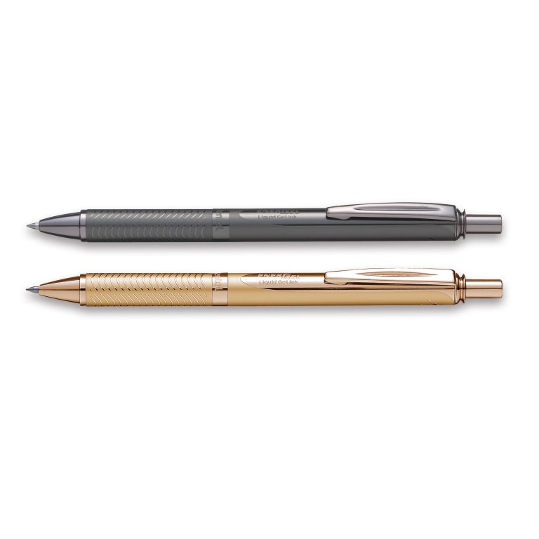 thumbnail image 2 of Pentel Energel Sterling Retractable Gel Pen - 0.7mm Medium Tip, Smoke Grey, Gift Box Included 2 of 4