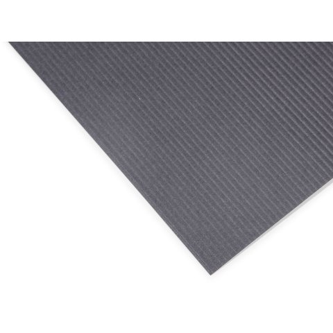 Corrugated cardboard strips, coloured 175 x app. 500 mm, broad, h=1.0  th=2.5 dark grey