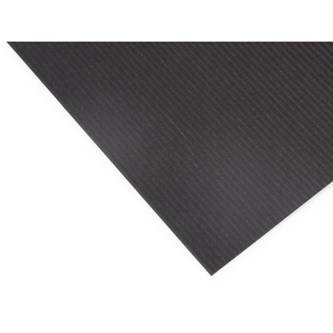 Wellkartonstreifen farbig 175 x ca. 500 mm, grob, h=1,0  w=2,5 schwarz