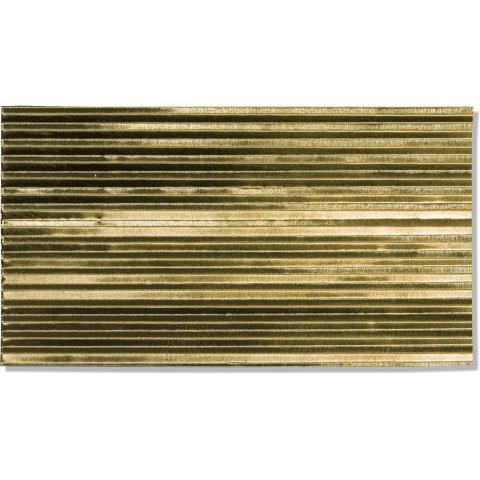 Lamiera micro-ondulata, goffrata, banda larga ottone, 100 x 170 mm, s=0,1 mm