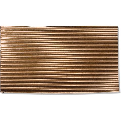 Micro-corrugated sheet, through-stamped, coarse copper, 150 x 230 mm, th=0.1 mm