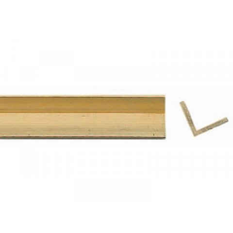 Brass L-angle strips, equilateral 1.0 x 1.0 x 0.3  l=1000 mm