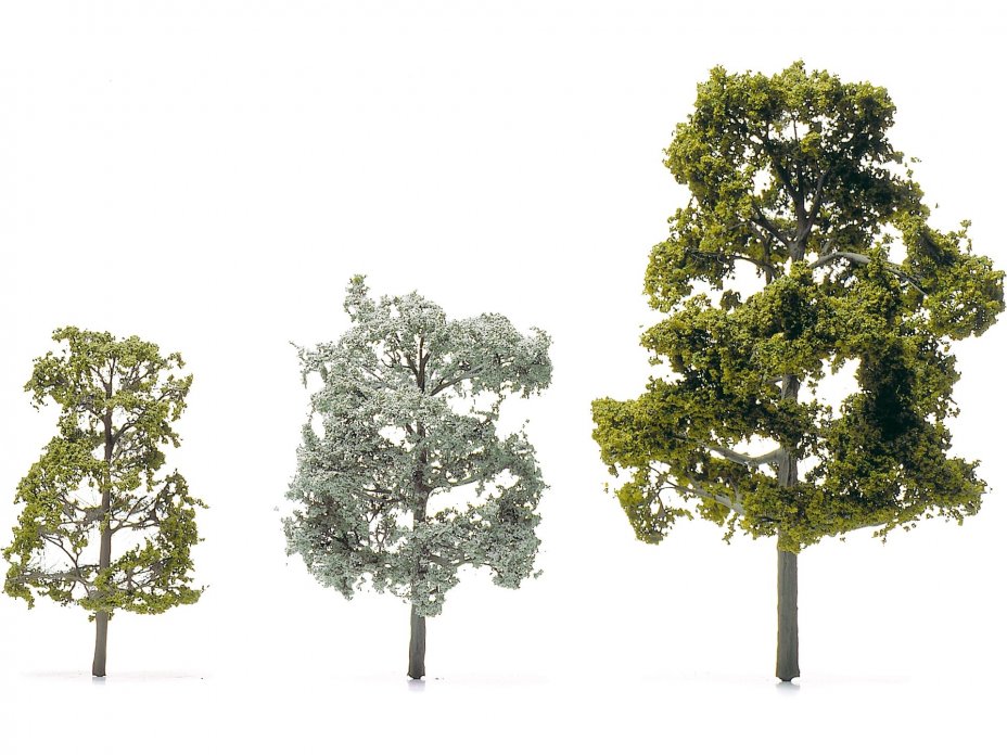 90x Paesaggio di piante in miniatura Modello di alberi da 9 cm Modello 1/100 