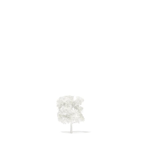 Latifoglie per modellini incise h=42 mm, bianco, tronco bianco, tronco bianco