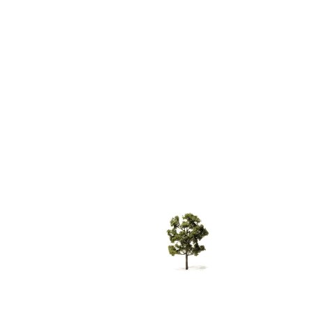 Laubbäume geätzt h=75 mm, naturgrün, brauner Stamm