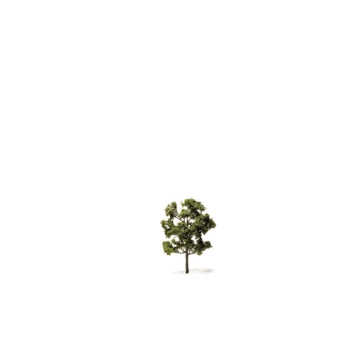 Laubbäume geätzt h=100 mm, naturgrün, brauner Stamm
