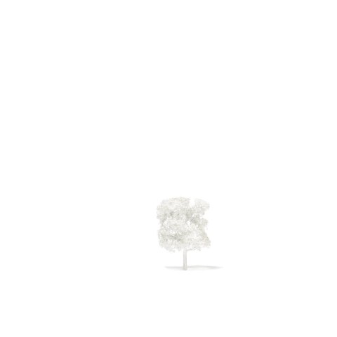 Laubbäume geätzt h=100 mm, weiß, weißer Stamm