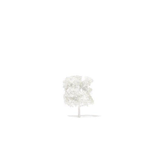 Árboles de hoja caduca grabados al ácido h=125 mm, blanco, tronco blanco