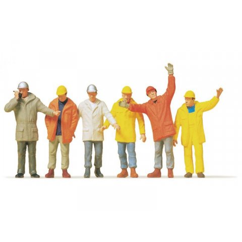 Figuras detalladas Preiser, coloreadas, 1:50 6 diferentes Trabajadores industriales (68214)