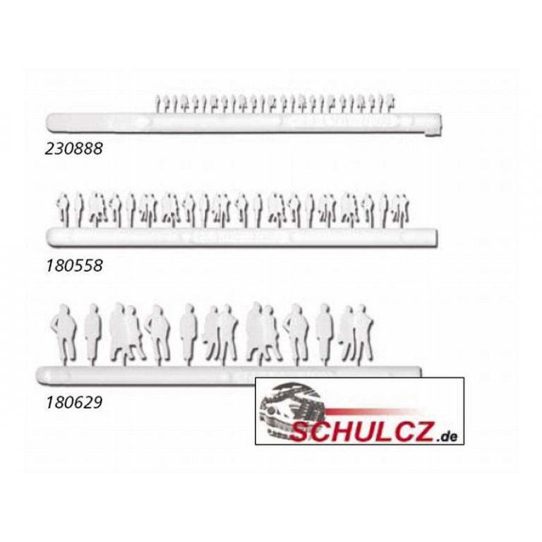 Silhouette figures, white