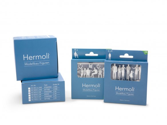 Hermoli Detail-Figuren, unbemalt, weiß, 1:50