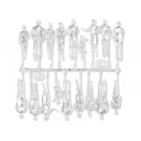 Hermoli detailed figures, transparent, 1:50 2 x 9 different pedestrians in standing position (02-50110)