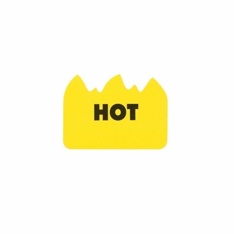 Hot Flame Sticky Notes 76 x 55 mm, 100 Stück, gelb