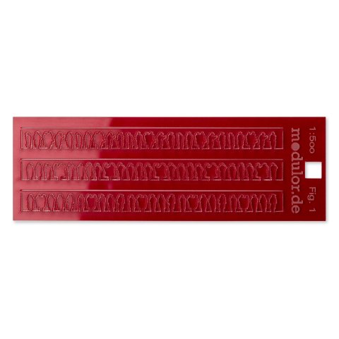 Siluetas de vidrio acrílico, corte laser, 1:500 style 1 figures, 75 units, red