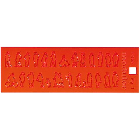 Acrylglas Silhouetten-Figuren, gelasert, 1:200 Figuren 1, 25 Elemente, rot