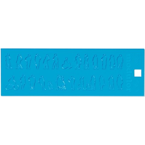 Silhouettes in vetro acrilico, taglio laser 1:200 style 1 figures, 25 units, light blue