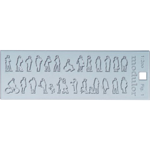 Acrylglas Silhouetten-Figuren, gelasert, 1:200 Figuren 1, 25 Elemente, hellgrau