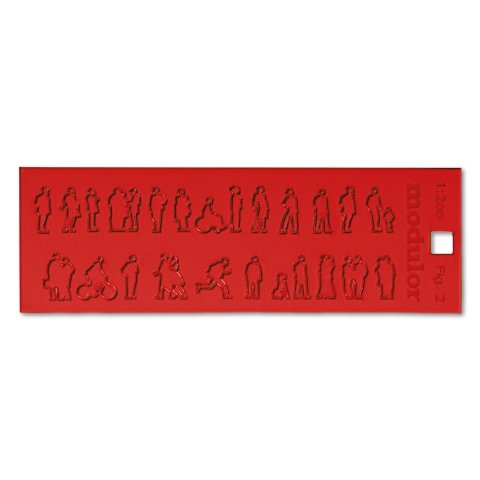 Siluetas de vidrio acrílico, corte laser, 1:200 style 2 figures, 25 units, red