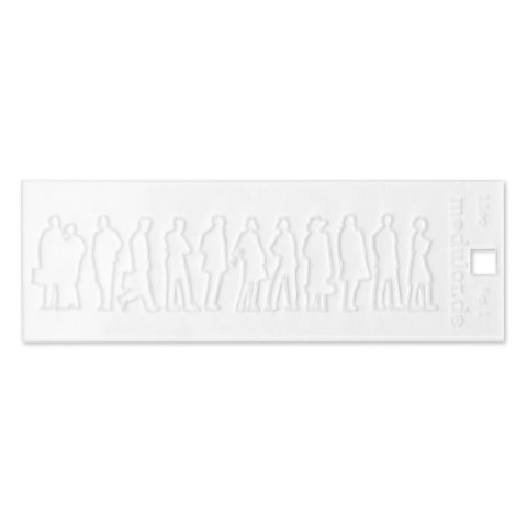 Silhouettes in vetro acrilico, taglio laser 1:100 Figure 1, 10 singole e 1 doppia cifra, incolore