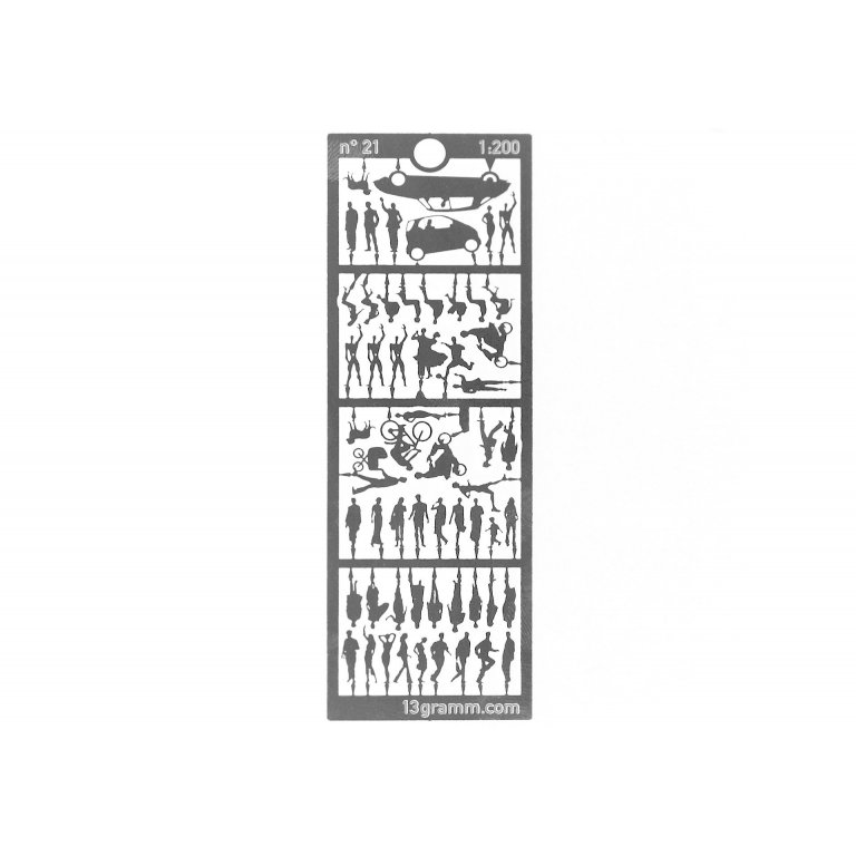 Edelstahl Silhouetten-Figuren, 1:200