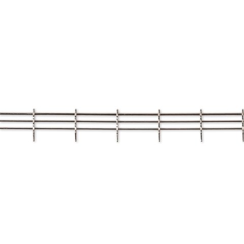 Relingstreifen Metall, vernickelt zweizügig, h=5 mm, l=250mm, w=10 mm
