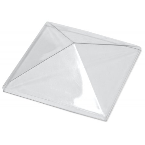 Pyramid domes, PET-G, transparent 50 x 50 x 15 mm