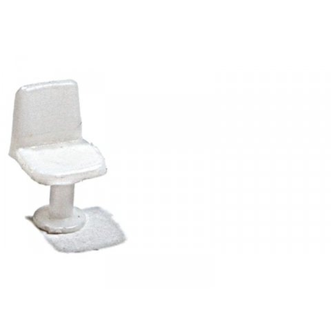 Chairs, white, 1:100 fluted pedestal, 24 pieces