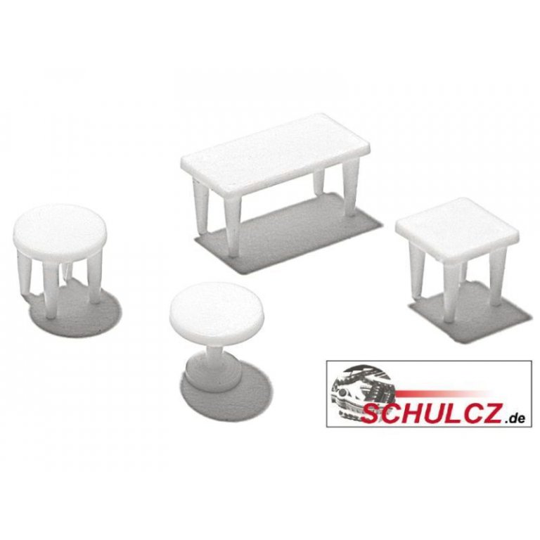 Tische weiß, 1:100