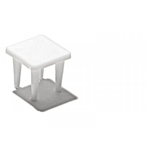 Tische weiß, 1:100 quadratisch, 800 x 800 mm, 10 Stück