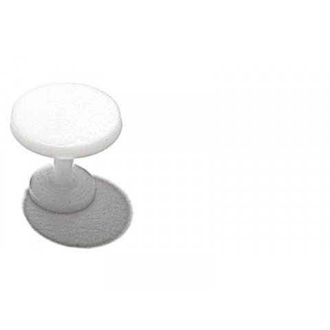 Tables, white, 1:100 round, ø 800 mm, fluted pedestal, 10 pieces