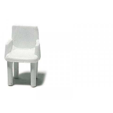 Stühle weiß, 1:50 Armlehn-Stuhl, 4 Beine