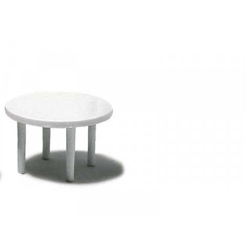 Tables, white, 1:50 round, ø 1200 mm, 4 legs