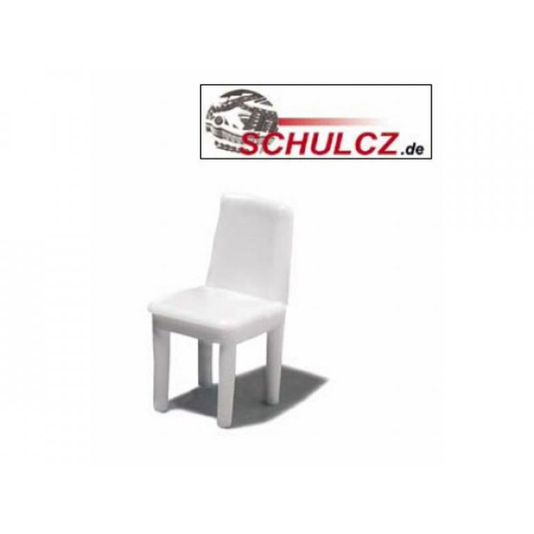Chairs, white, 1:25