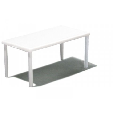 Tables, white, 1:25 rectangle, 800 x 1600 mm
