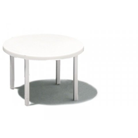 Tables, white, 1:25 round, ø 1100 mm, 4 legs