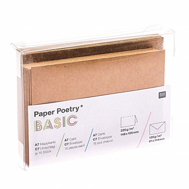 Paper Poetry Kraft paper card set