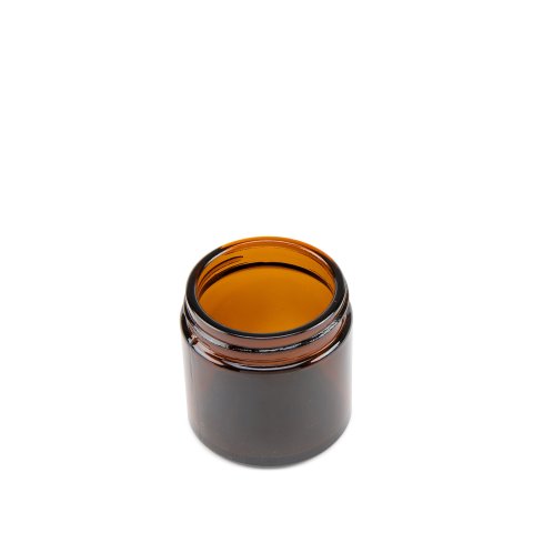 Tarro de cristal marrón transparente Rosca R3, sin tapa, ø 51 mm, h = 53 mm, 60 ml