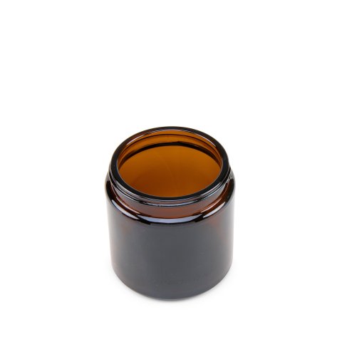 Tarro de cristal marrón transparente Rosca R3, sin tapa ø 61 mm, h = 63 mm, 120 ml