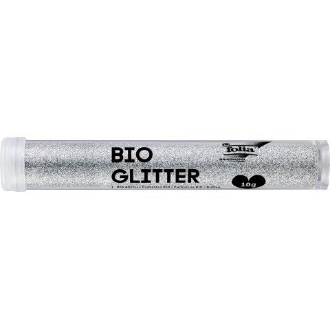Bio Glitzer 10 g, zum Streuen, silber