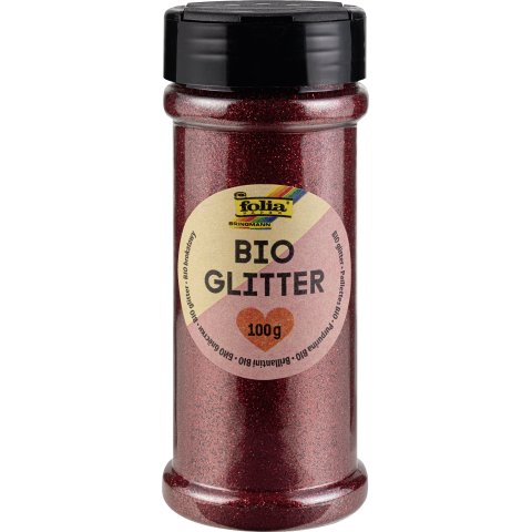 Bio Glitzer 100 g, zum Streuen, rot