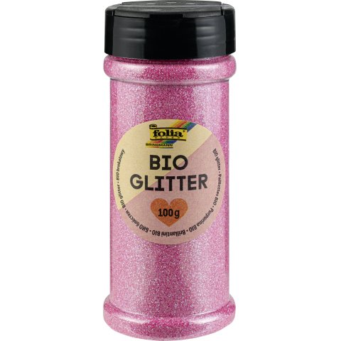 Bio Glitzer 100 g, zum Streuen, irisierend pink