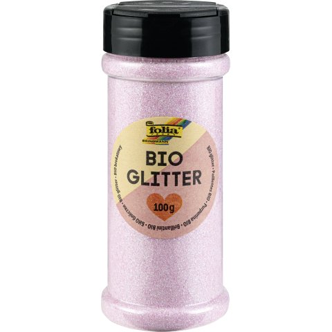 Purpurina orgánica 100 g, para espolvorear, rosa iridiscente