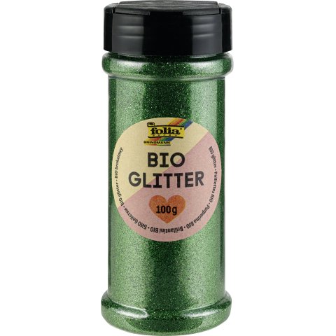 Organic glitter 100 g, for sprinkling, green