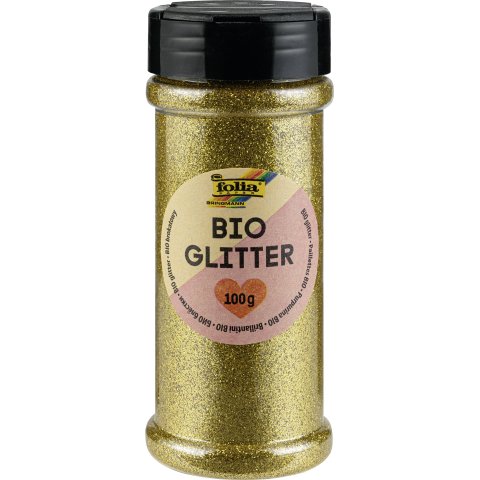Bio Glitzer 100 g, zum Streuen, gold