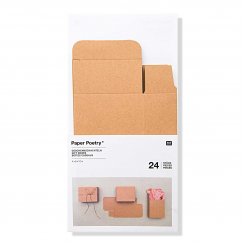 Paper Poetry gift box 5 x 8 x 10 cm, 24 pieces, brown