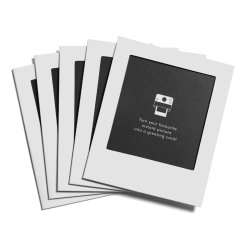 Foto-Grußkarte für Sofortbilder Klappkarte, 92 x 112 mm, 5 Stück, weiß