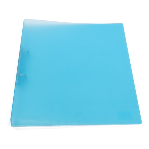 Ring binder, PP, 2 rings, translucent 320 x 250 x 22 for DIN A4, blue