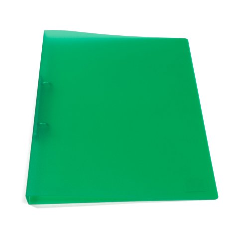 Ring binder, PP, 2 rings, translucent 320 x 250 x 22 for DIN A4, green