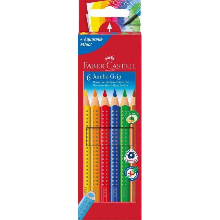 Faber-Castell colored pencil Jumbo Grip, set of 6