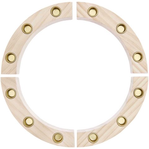 Kerzenring 4-tlg., ø 23 cm, Kerzen mit ø 1,2 cm, Holz, natur